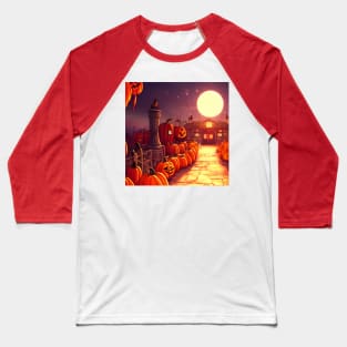 Route to Pumpkin Patches Horror House Baseball T-Shirt